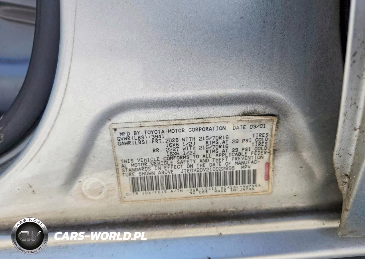 2001 Toyota Rav4 Base VIN:JTEGH20V210022898 - 13
