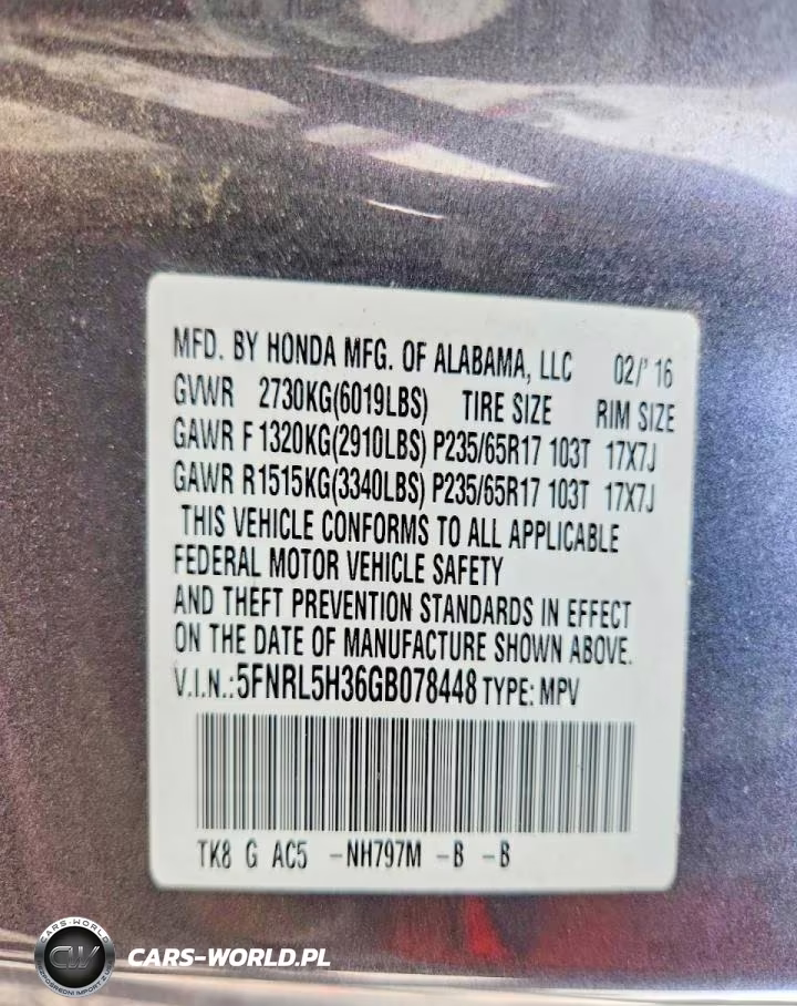 2016 Honda Odyssey Se VIN:5FNRL5H36GB078448 - 14