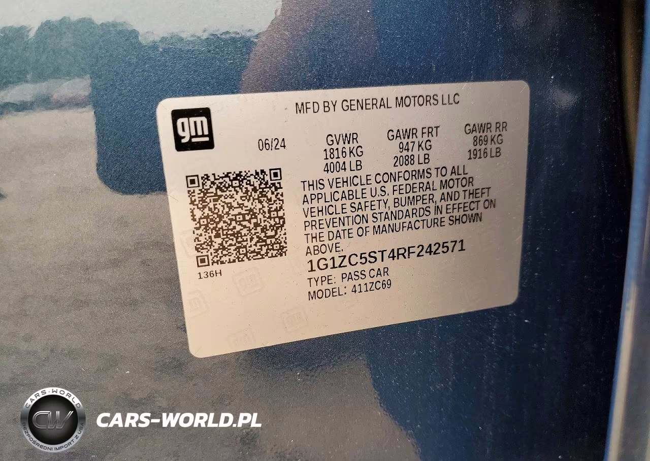 2024 Chevrolet Malibu Ls VIN:1G1ZC5ST4RF242571 - 13