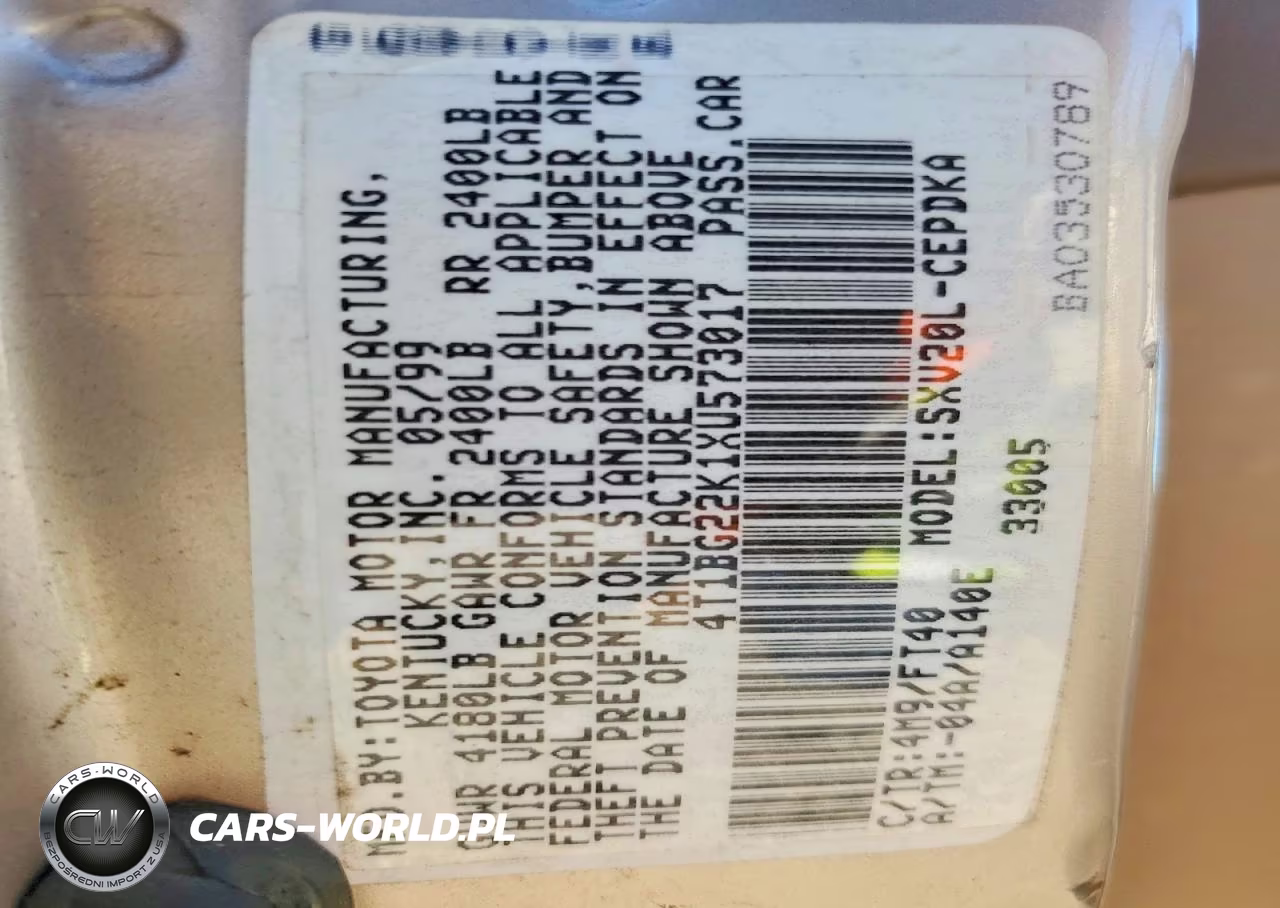 1999 Toyota Camry Ce VIN:4T1BG22K1XU573017 - 13