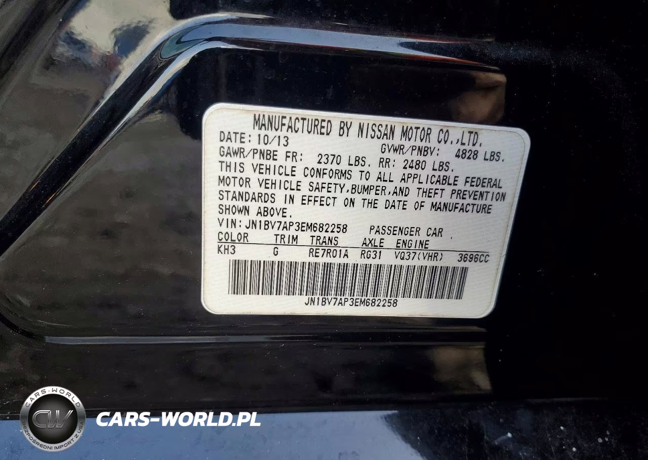 2014 Infiniti Q50 Premium VIN:JN1BV7AP3EM682258 - 13