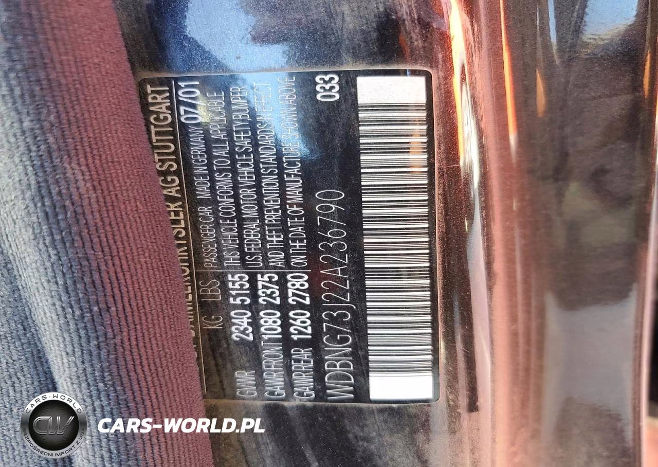 2002 Mercedes-Benz S 55 Amg VIN:WDBNG73J22A236790 - 12