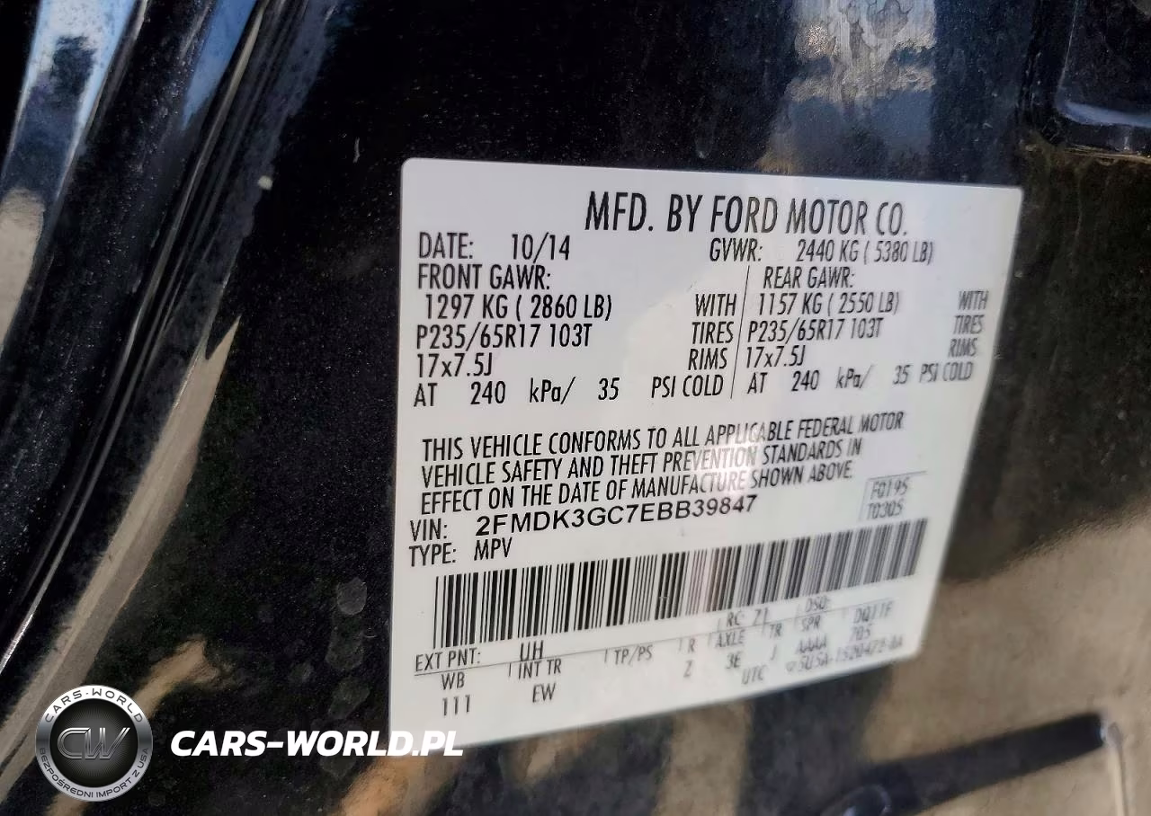2014 Ford Edge Se VIN:2FMDK3GC7EBB39847 - 13
