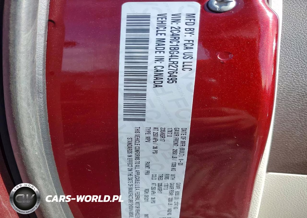 2020 Chrysler Pacifica Touring L VIN:2C4RC1BG4LR276495 - 13