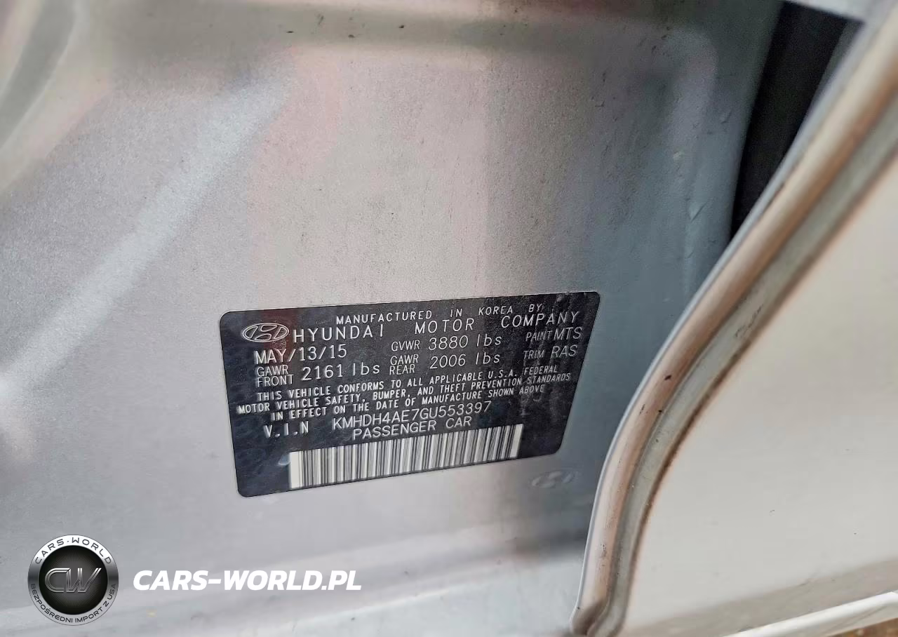 2016 Hyundai Elantra Limited VIN:KMHDH4AE7GU553397 - 12