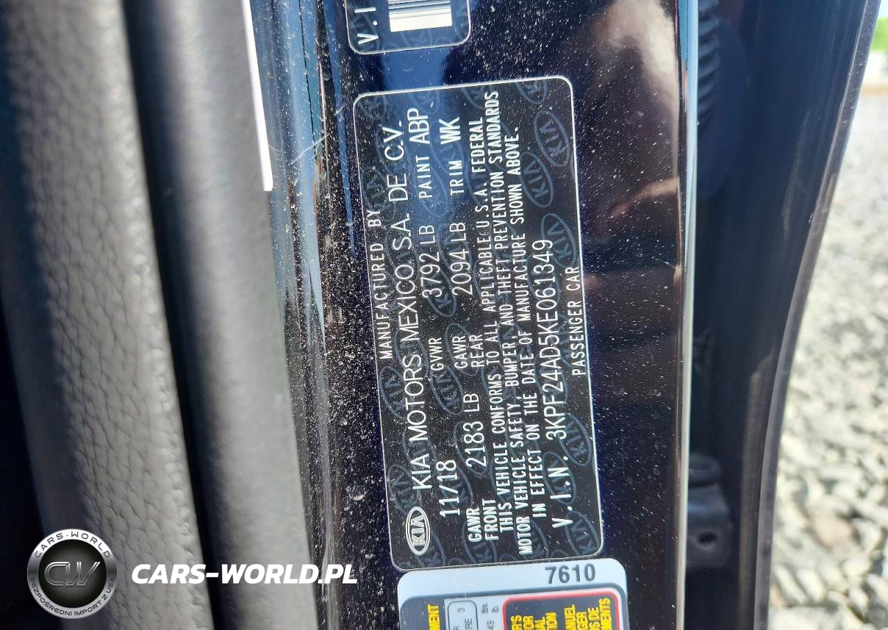 2019 Kia Forte Lxs VIN:3KPF24AD5KE061349 - 12