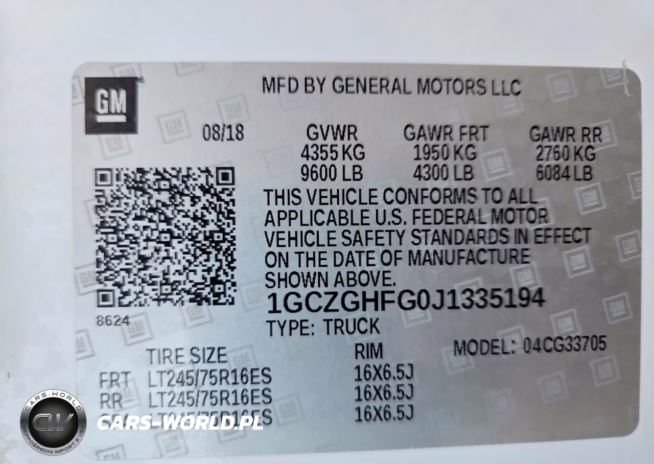 2018 Chevrolet Express G3500 VIN:1GCZGHFG0J1335194 - 14