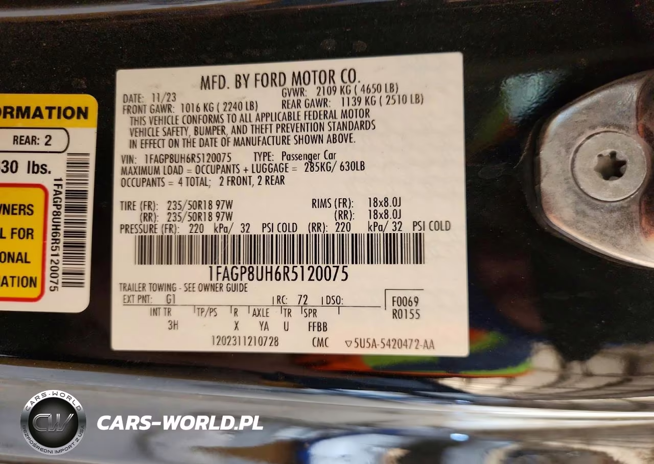 2024 Ford Mustang VIN:1FAGP8UH6R5120075 - 12