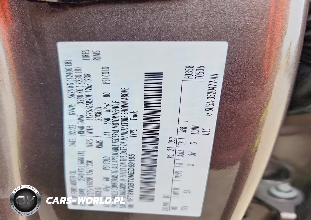 2022 Ford F350 Super Duty VIN:1FT8W3BT0NED69185 - 12