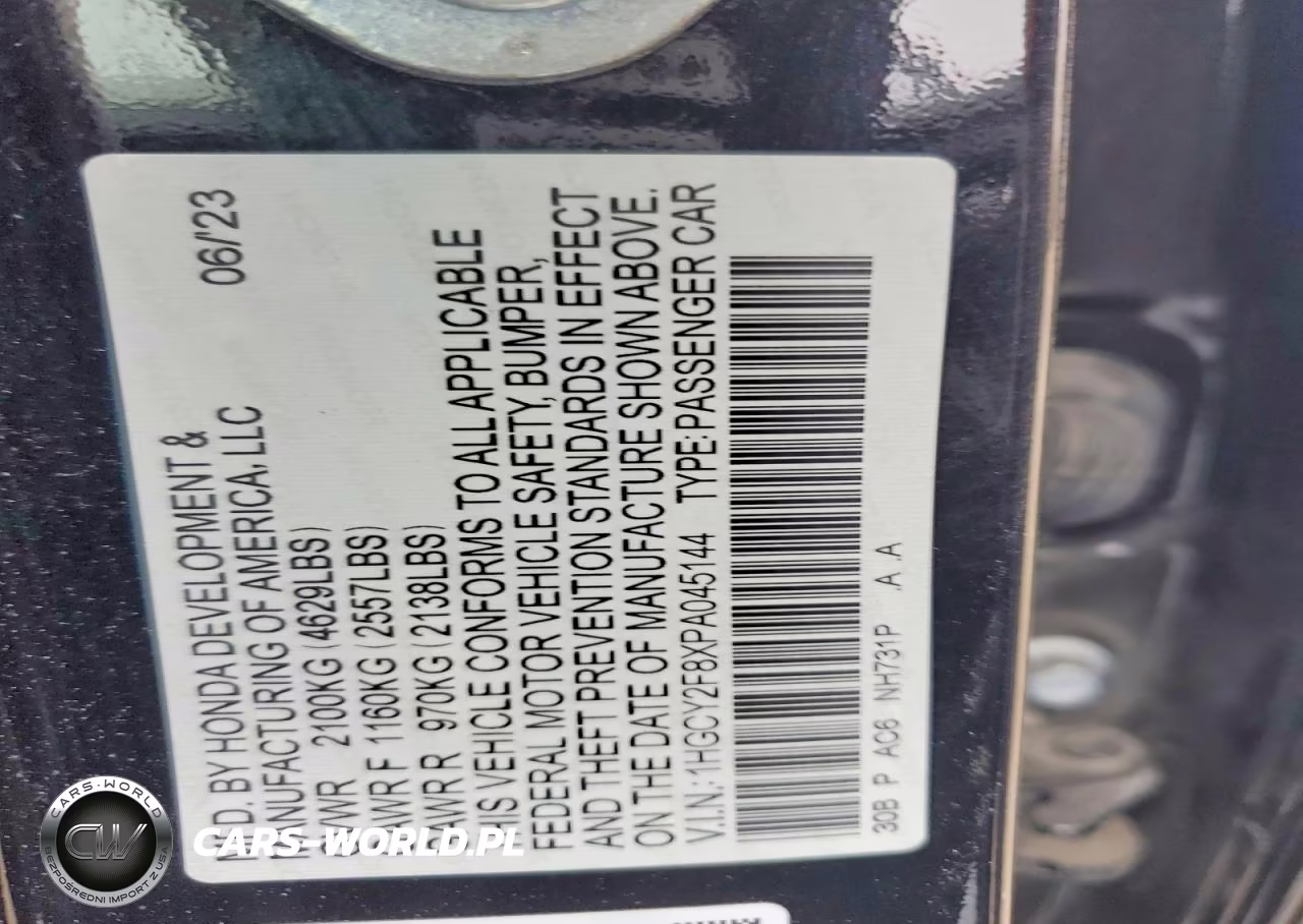 2023 Honda Accord Touring Hybrid VIN:1HGCY2F8XPA045144 - 12