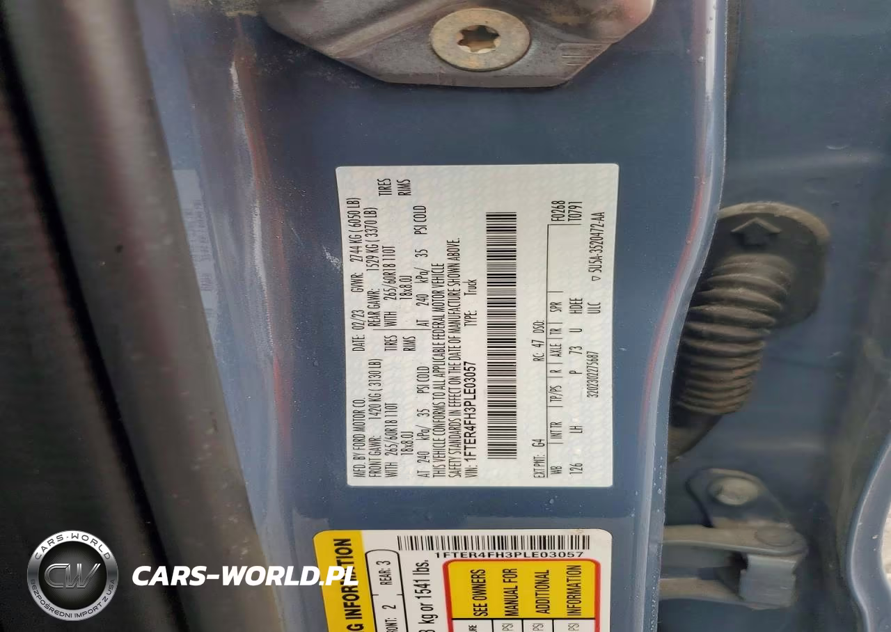 2023 Ford Ranger Xl VIN:1FTER4FH3PLE03057 - 12