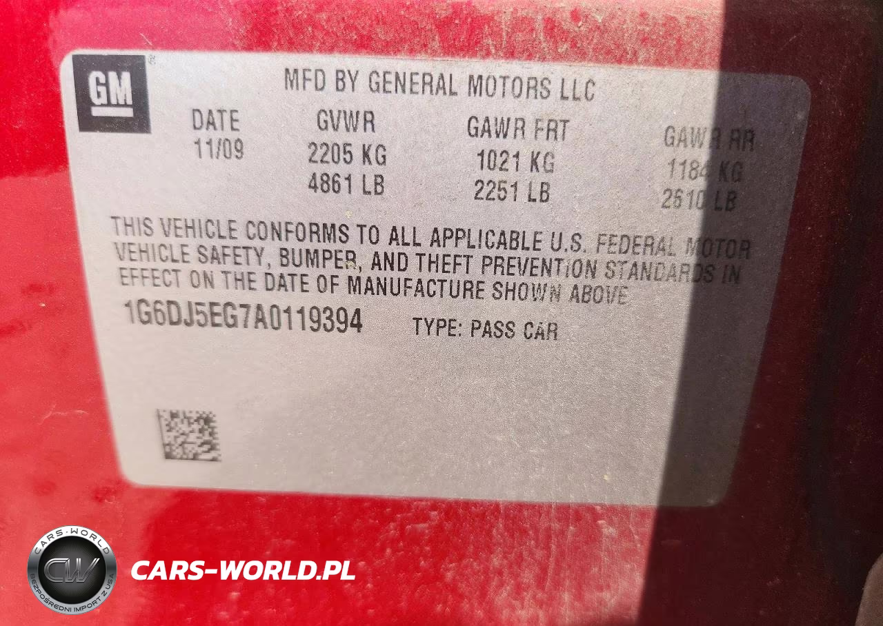 2010 Cadillac Cts Performance Collection VIN:1G6DJ5EG7A0119394 - 12