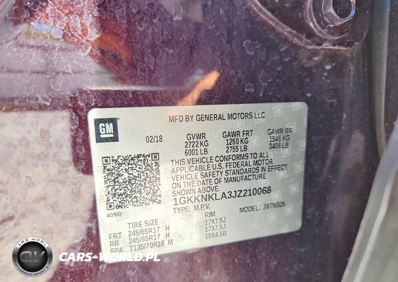 2018 GMC Acadia Sle VIN:1GKKNKLA3JZ210068 - 13