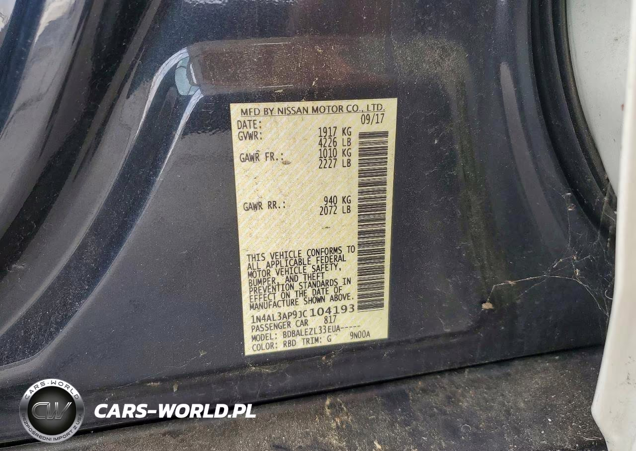 2018 Nissan Altima 2.5 S VIN:1N4AL3AP9JC104193 - 12