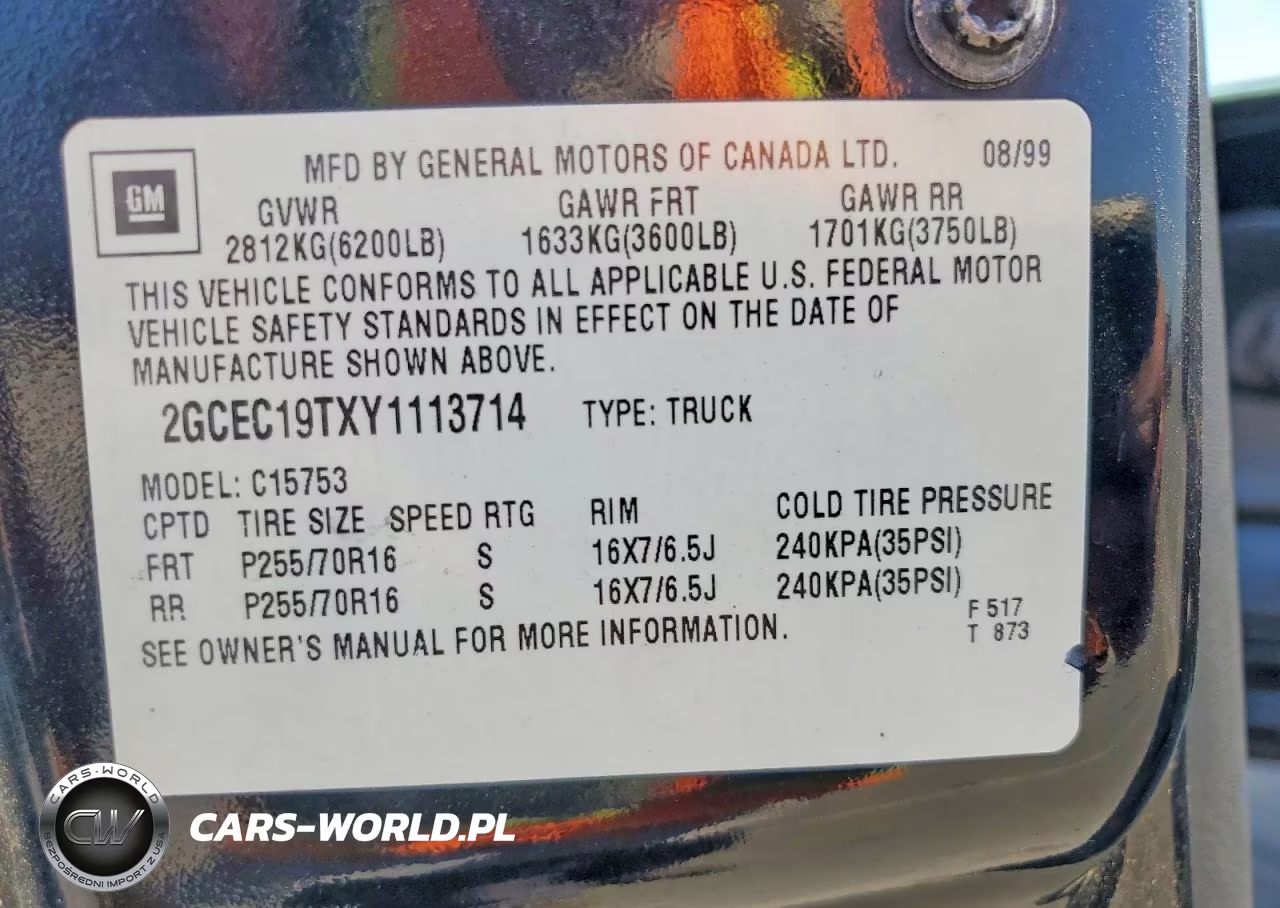 2000 Chevrolet Silverado C1500 VIN:2GCEC19TXY1113714 - 12
