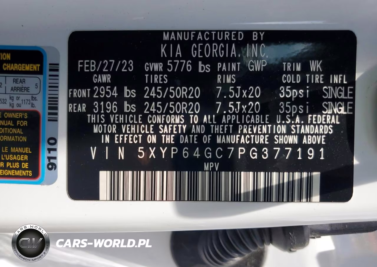 2023 Kia Telluride S VIN:5XYP64GC7PG377191 - 14