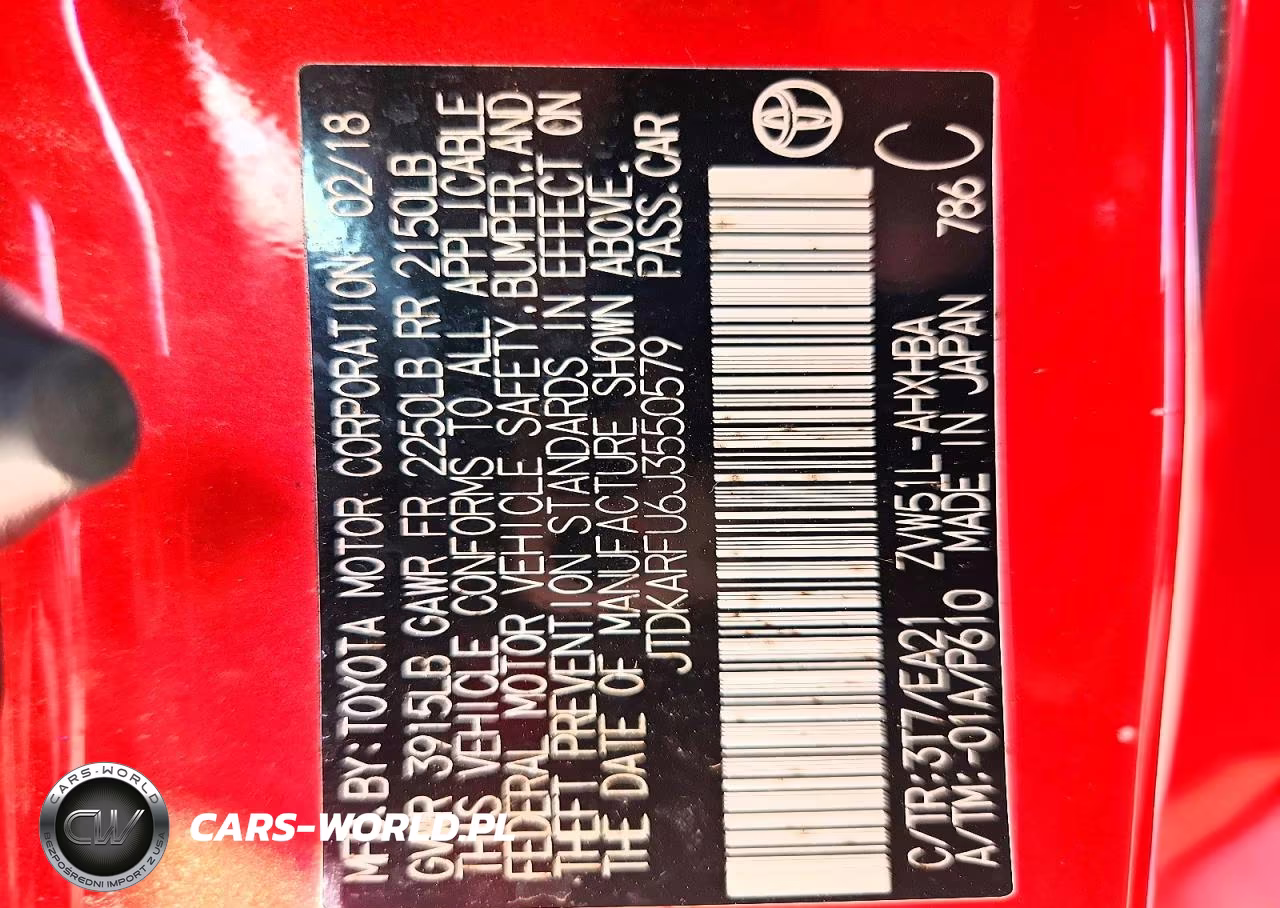 2018 Toyota Prius Four Touring VIN:JTDKARFU6J3550579 - 12