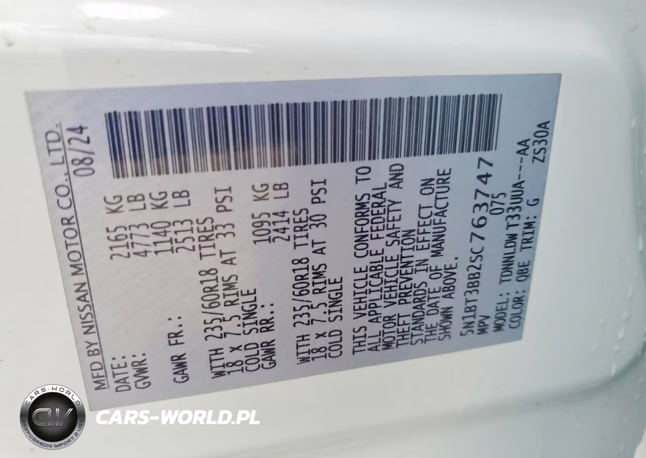 2025 Nissan Rogue Sv VIN:5N1BT3BB2SC763747 - 12