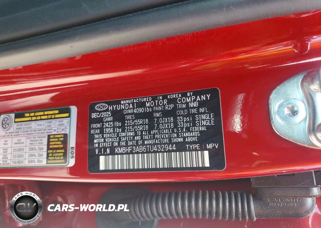 2026 Hyundai Kona Sel Sport VIN:KM8HF3AB6TU432944 - 13