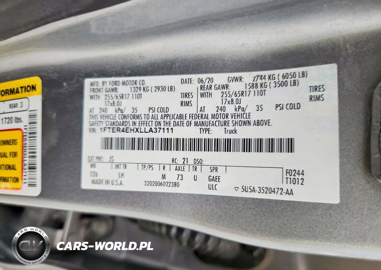 2020 Ford Ranger Xl VIN:1FTER4EHXLLA37111 - 12