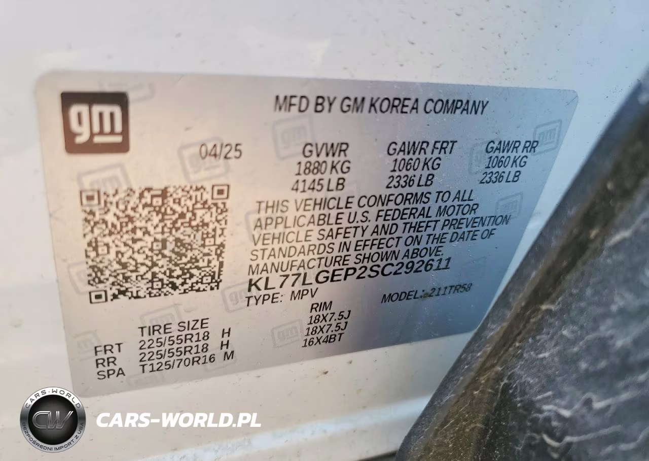 2025 Chevrolet Trax 1Rs VIN:KL77LGEP2SC292611 - 12