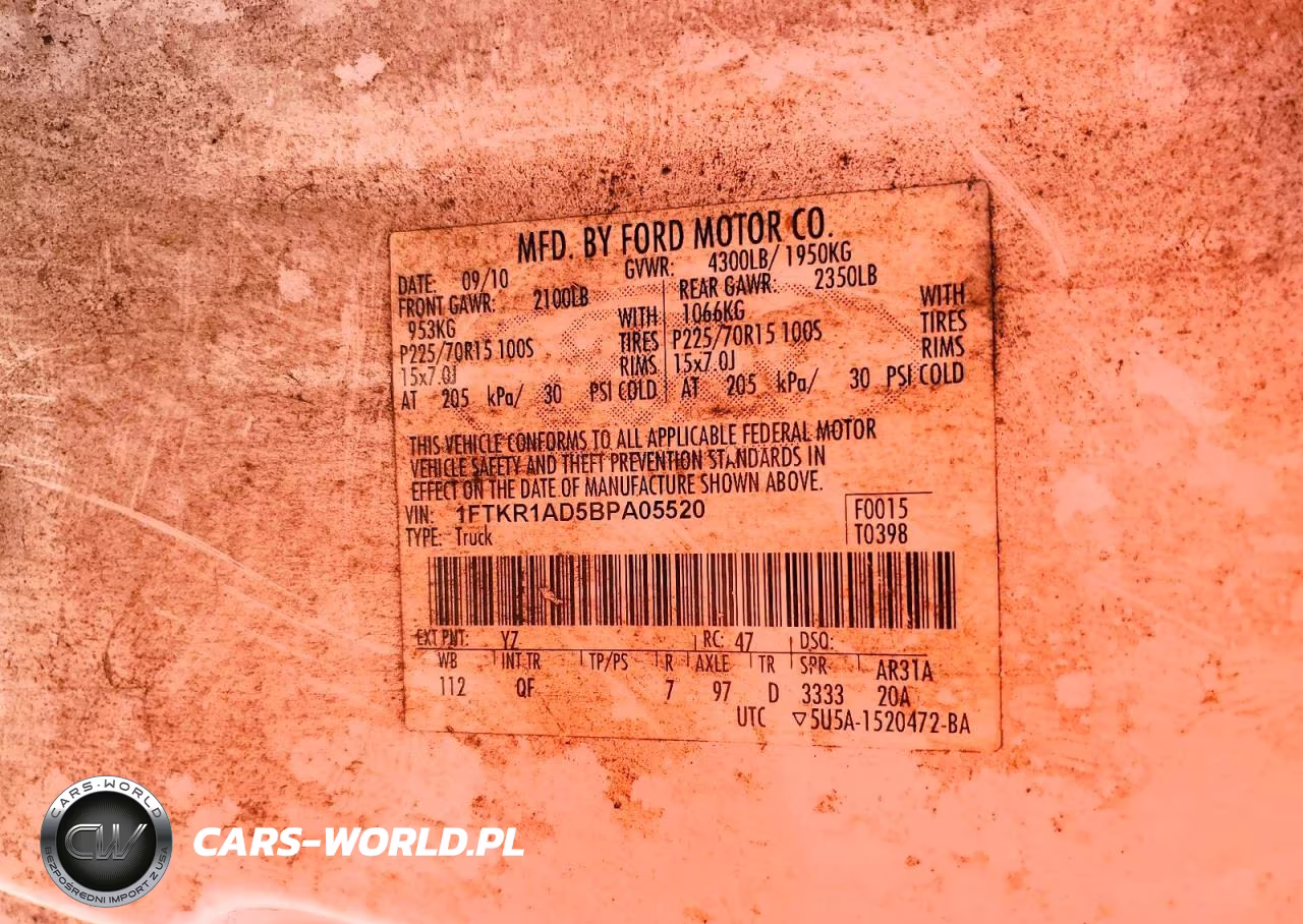 2011 Ford Ranger VIN:1FTKR1AD5BPA05520 - 12
