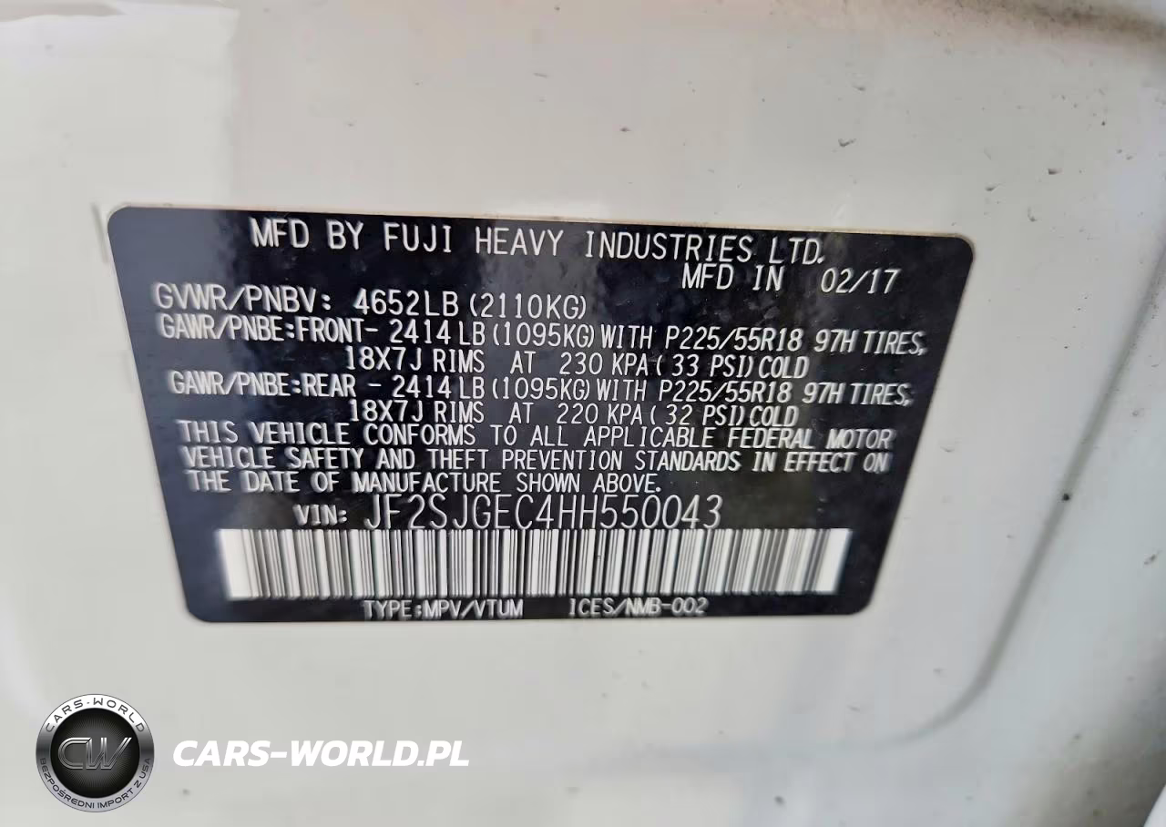 2017 Subaru Forester 2.0Xt Premium VIN:JF2SJGEC4HH550043 - 13