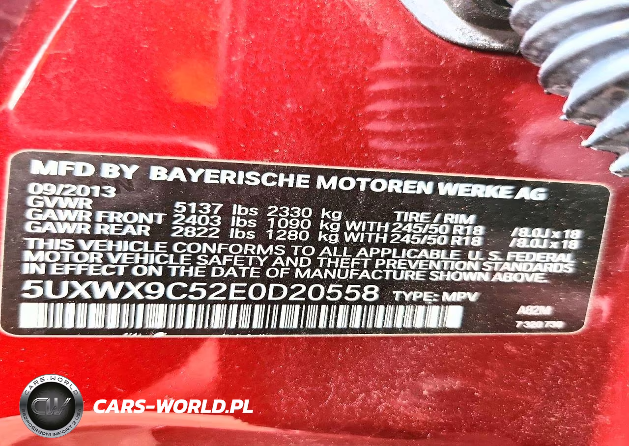 2014 BMW X3 xDrive28I VIN:5UXWX9C52E0D20558 - 14