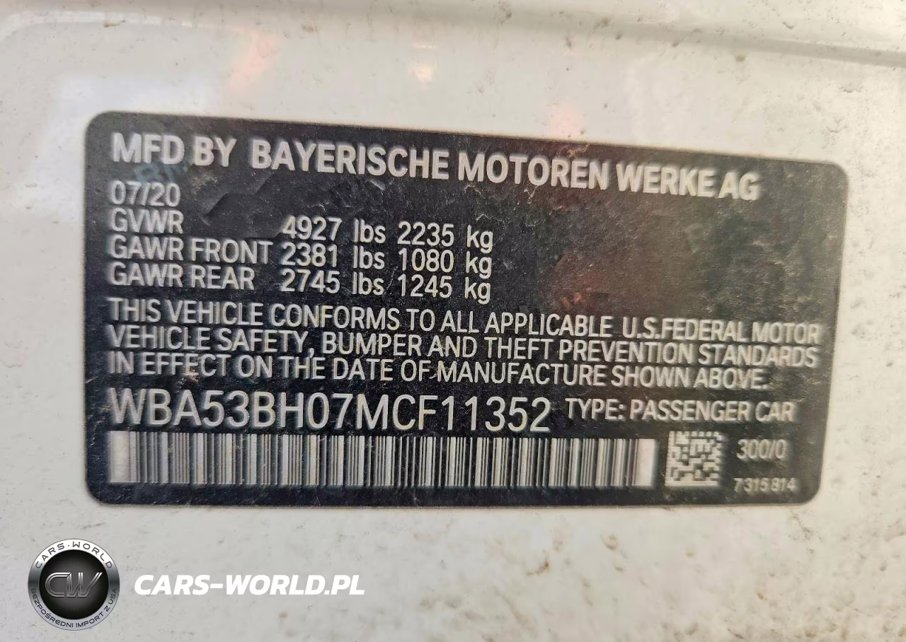 2021 BMW 530 I VIN:WBA53BH07MCF11352 - 12