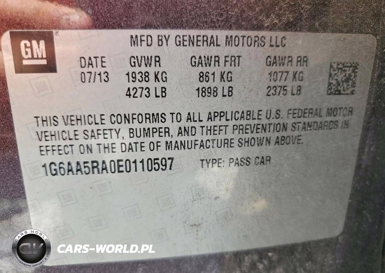 2014 Cadillac Ats VIN:1G6AA5RA0E0110597 - 12
