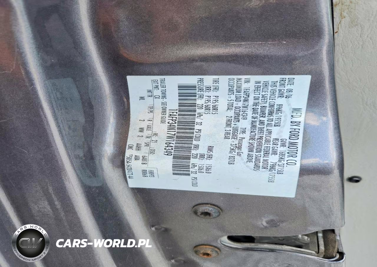 2007 Ford Focus Zx4 VIN:1FAFP34N17W164349 - 12