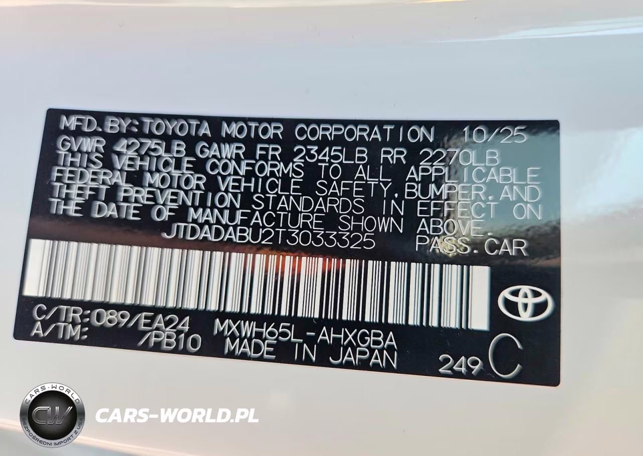 2026 Toyota Prius Nightshade VIN:JTDADABU2T3033325 - 12