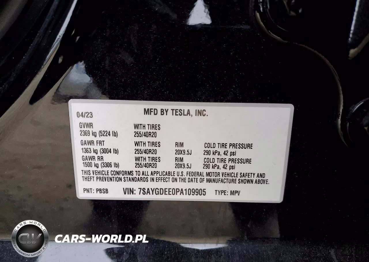 2023 Tesla Model Y VIN:7SAYGDEE0PA109905 - 12