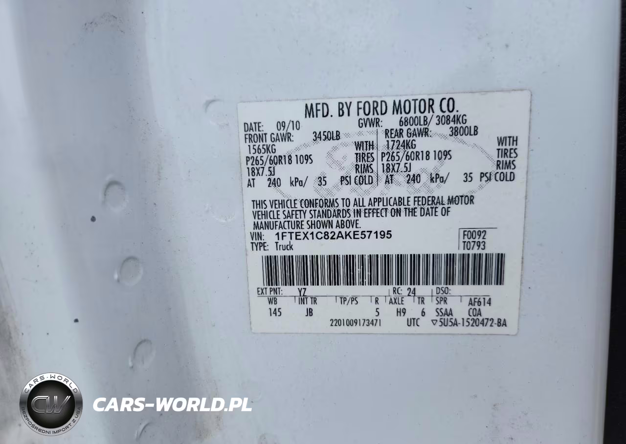 2010 Ford F150 Super Cab VIN:1FTEX1C82AKE57195 - 12