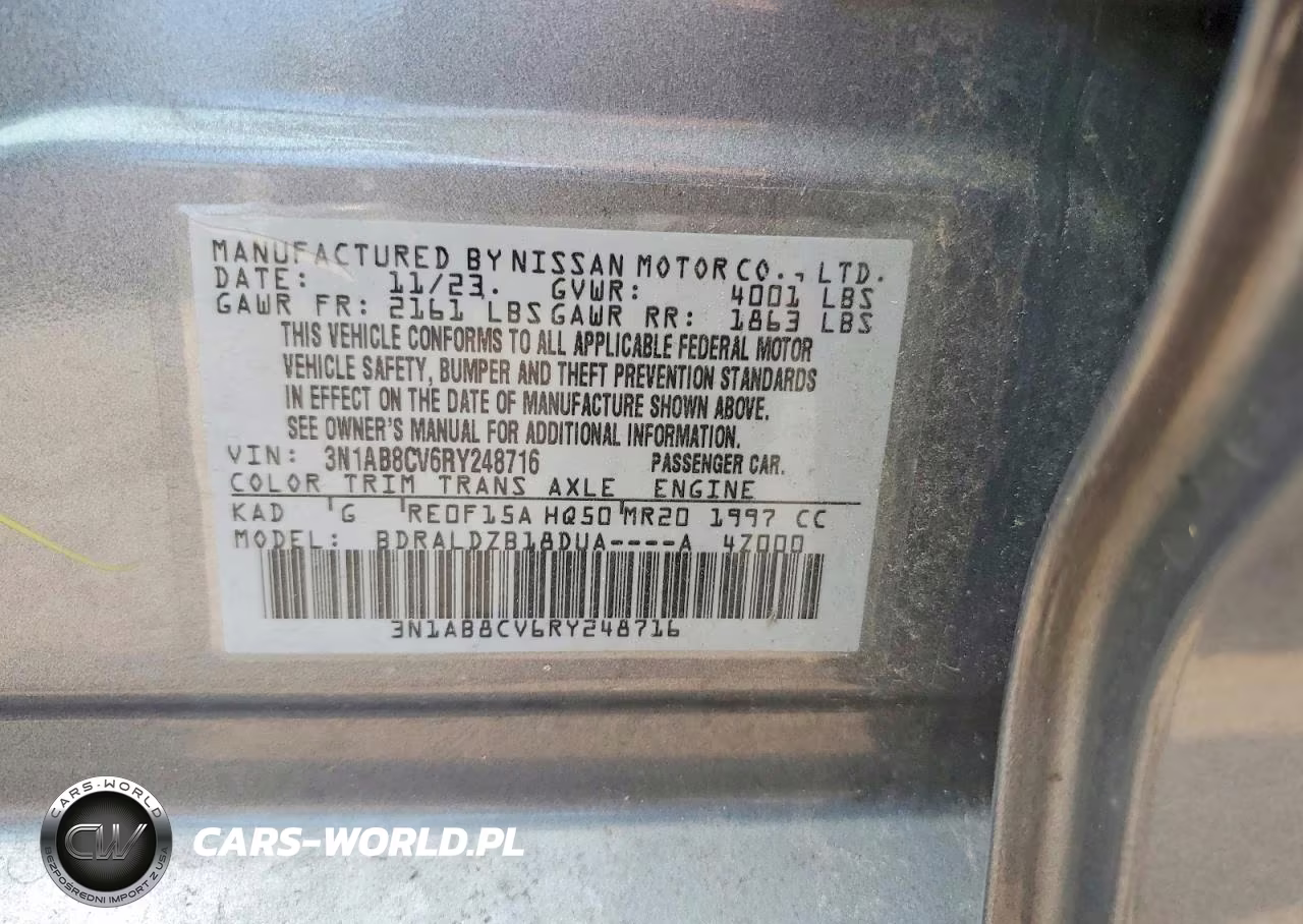 2024 Nissan Sentra Sv VIN:3N1AB8CV6RY248716 - 12