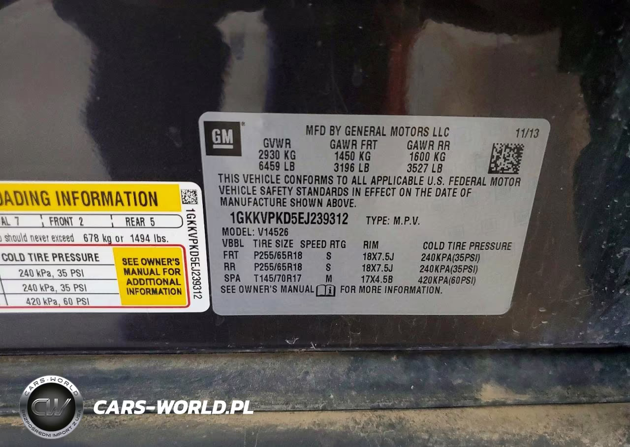 2014 GMC Acadia Sle VIN:1GKKVPKD5EJ239312 - 13