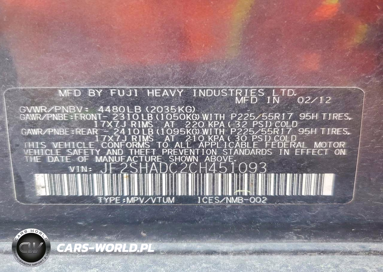 2012 Subaru Forester 2.5X Premium 2.5X Premium VIN:JF2SHADC2CH451093 - 13