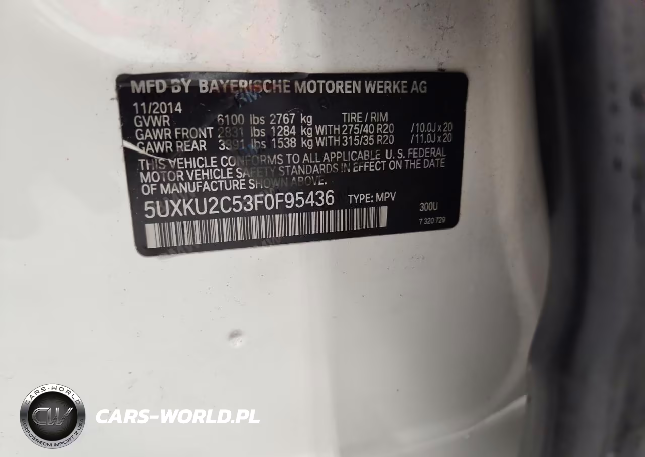 2015 BMW X6 xDrive35I VIN:5UXKU2C53F0F95436 - 12