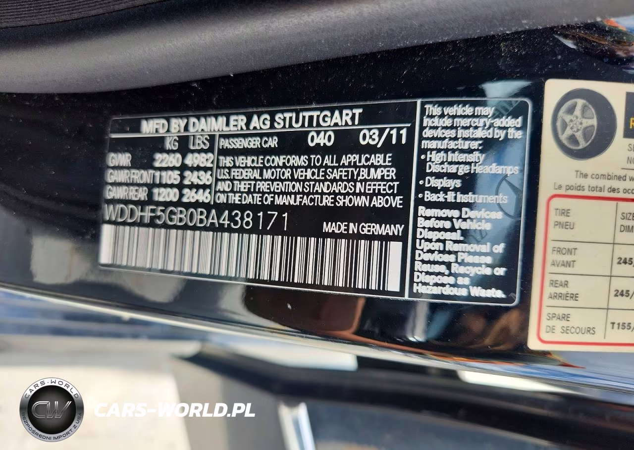 2011 Mercedes-Benz E 350 VIN:WDDHF5GB0BA438171 - 12