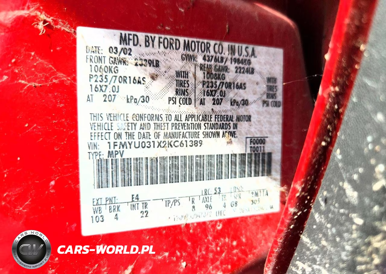 2002 Ford Escape Xlt VIN:1FMYU031X2KC61389 - 13