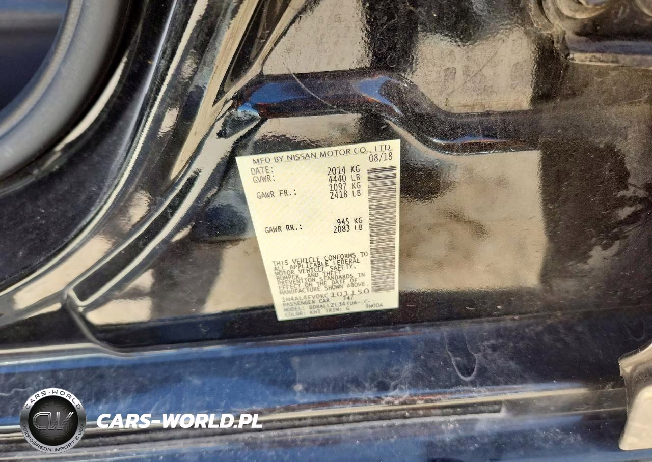 2019 Nissan Altima Edition One VIN:1N4AL4FV0KC101150 - 13