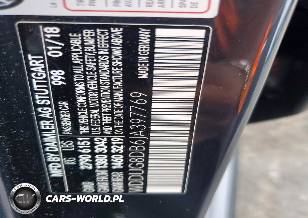 2018 Mercedes-Benz S 560 VIN:WDDUG8DB6JA397769 - 12