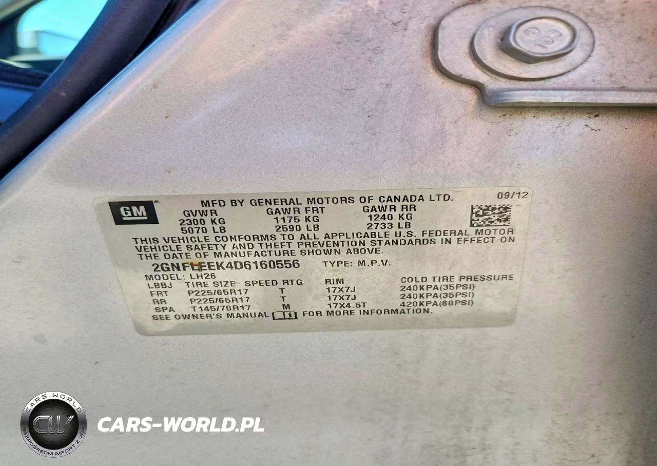 2013 Chevrolet Equinox Lt VIN:2GNFLEEK4D6160556 - 14
