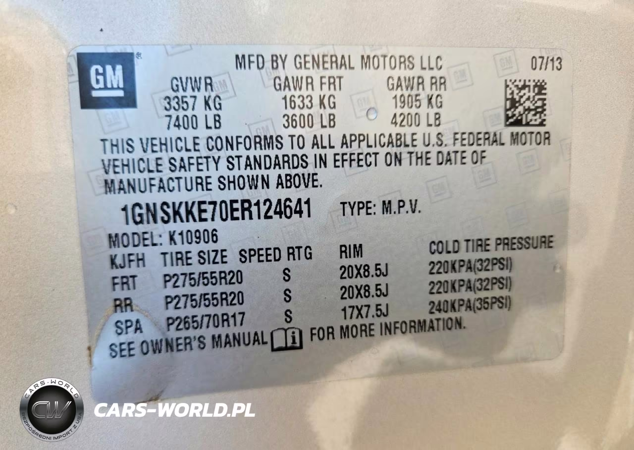 2014 Chevrolet Suburban K1500 Ltz VIN:1GNSKKE70ER124641 - 12