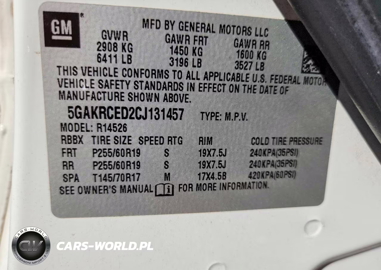 2012 Buick Enclave VIN:5GAKRCED2CJ131457 - 13