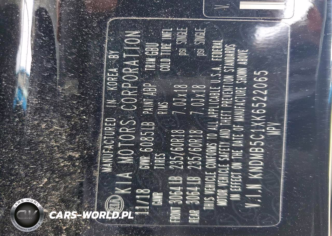 2019 Kia Sedona Ex VIN:KNDMB5C1XK6522065 - 13