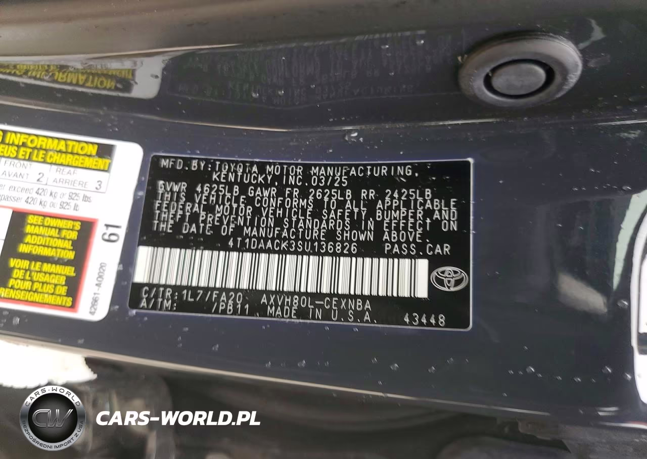 2025 Toyota Camry Le VIN:4T1DAACK3SU136826 - 13