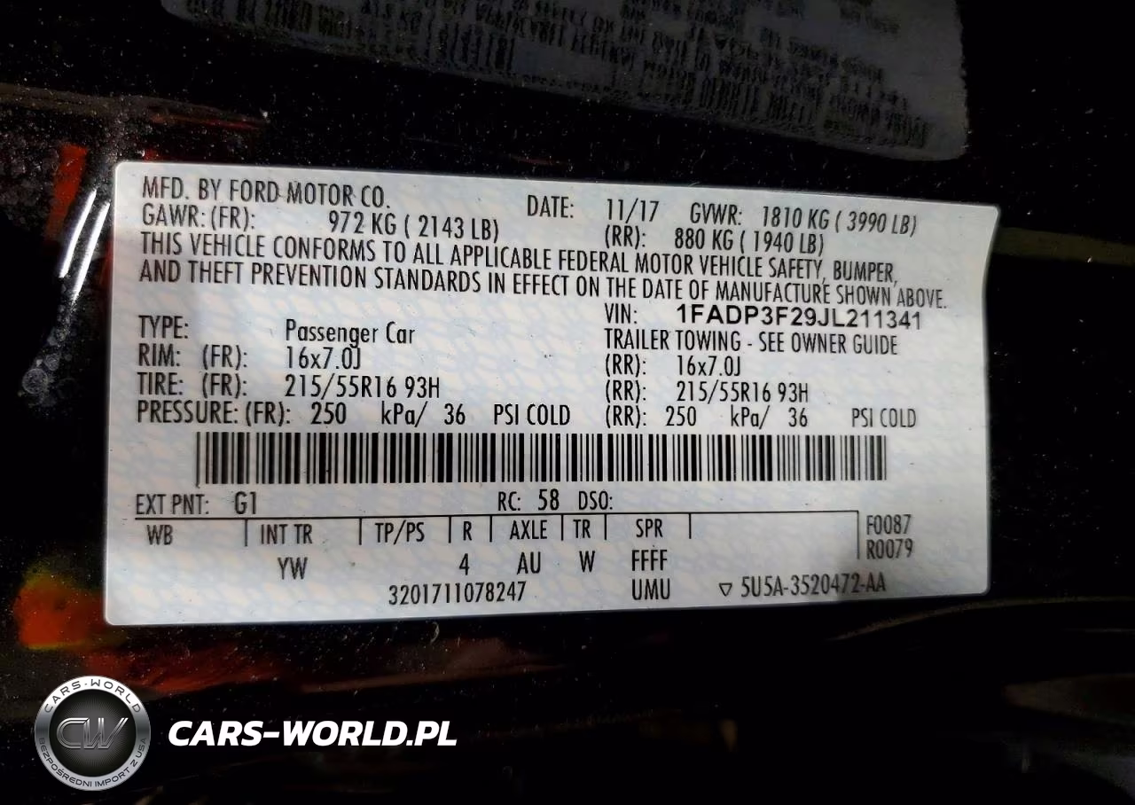 2018 Ford Focus Se VIN:1FADP3F29JL211341 - 13