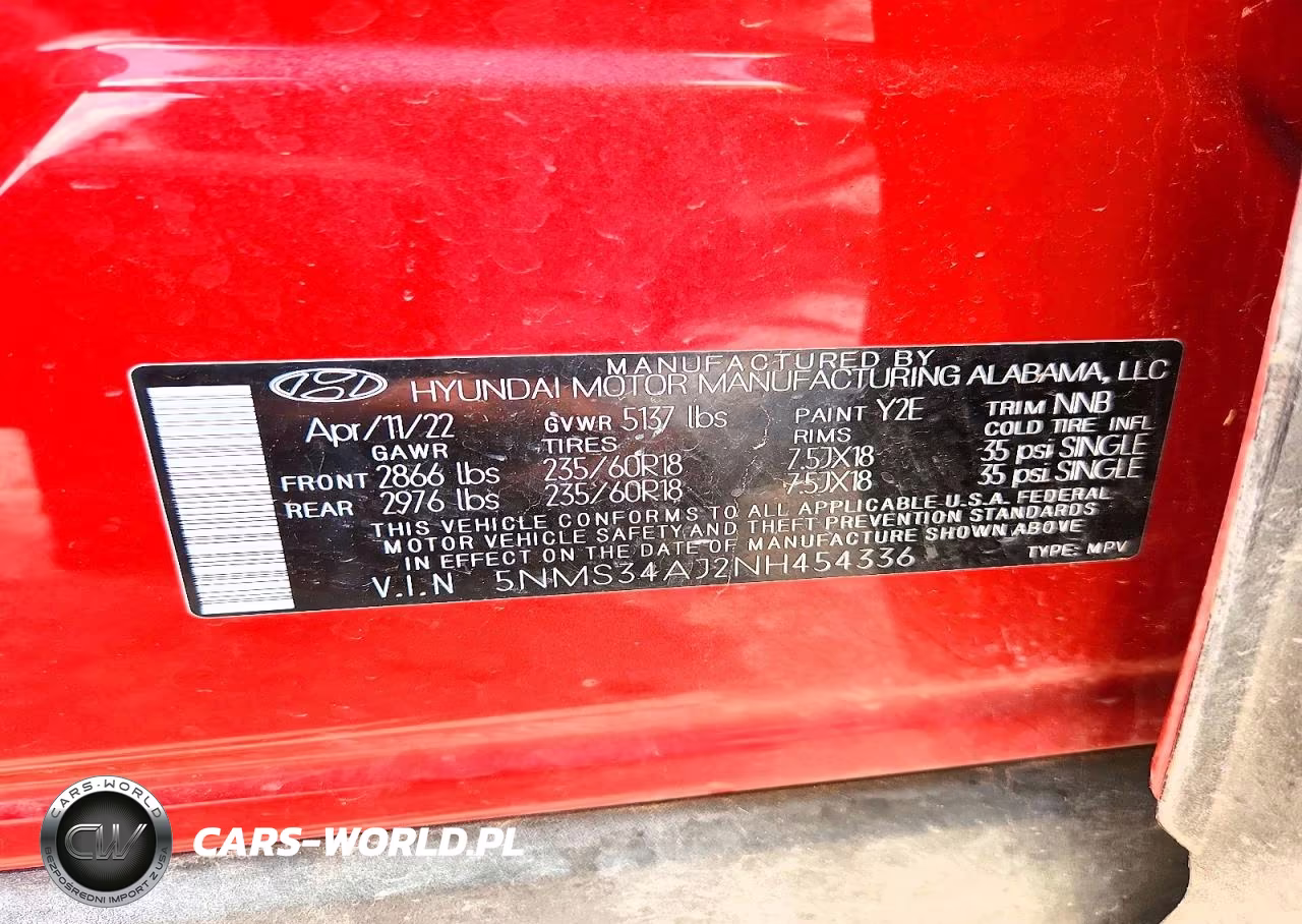 2022 Hyundai Santa Fe Sel VIN:5NMS34AJ2NH454336 - 13