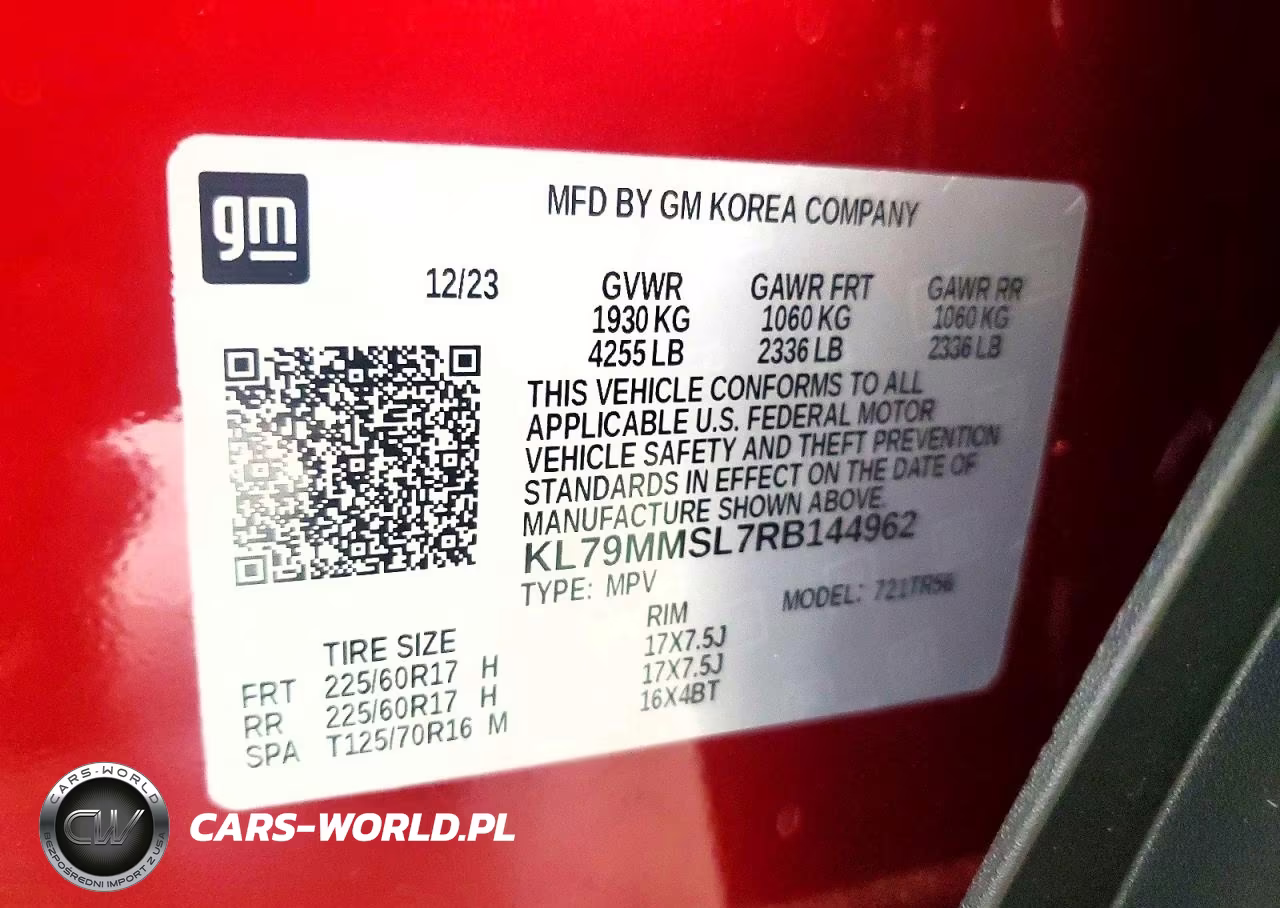 2024 Chevrolet Trailblazer Ls VIN:KL79MMSL7RB144962 - 13